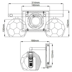 Sale Elstead Badezimmerleuchte Kristall LED G9 3000 K 33,4 cm breit klein