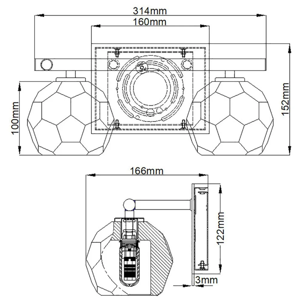 Sale Elstead Badezimmerleuchte Kristall LED G9 3000 K 33,4 cm breit klein