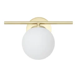Nowodvorski Badezimmerleuchte Kugelschirm G9 IP44 in Messing Weiß* Wandleuchten|Badezimmer Lampe