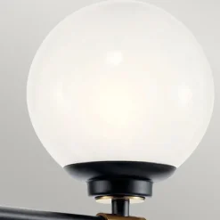 Elstead Badezimmerleuchte LED G9 Glas Metall IP44 B:37,3 cm Kugel* Wandleuchten|Metall Lampen