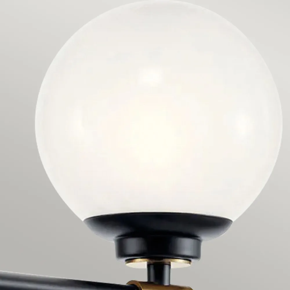 Elstead Badezimmerleuchte LED G9 Glas Metall IP44 B:37,3 cm Kugel* Wandleuchten|Metall Lampen