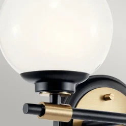 Elstead Badezimmerleuchte LED G9 Glas Metall IP44 B:37,3 cm Kugel* Wandleuchten|Metall Lampen