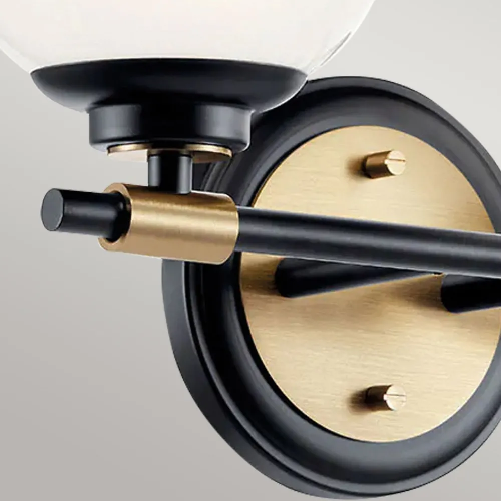 Elstead Badezimmerleuchte LED G9 Glas Metall IP44 B:37,3 cm Kugel* Wandleuchten|Metall Lampen