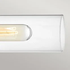 Online Elstead Badezimmerleuchte Metall Glas B: 56,5 cm IP44 E27 2-flammig