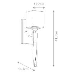 Elstead Badezimmerleuchte Metall Glas G9 IP44 H: 41,3 cm Metall Glas* Wandleuchten|Metall Lampen