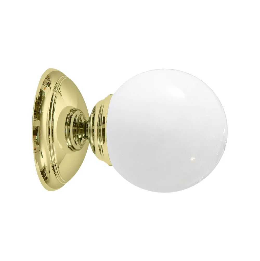 Giovanni Battista Badezimmerleuchte Wand Ø 12 cm Kugelschirm Glas Messing E14* Wandleuchten|Badezimmer Lampe