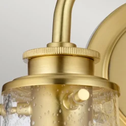 Elstead Badezimmerleuchte Wand B: 37,4 cm IP44 Metall Glas in Messing* Flurlampen|Küchenlampen