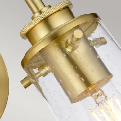 Elstead Badezimmerleuchte Wand B: 37,4 cm IP44 Metall Glas in Messing* Flurlampen|Küchenlampen