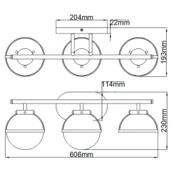 Best Elstead Badezimmerleuchte Wand IP44 60,6 cm lang in Messing Antik
