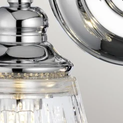 Elstead Badezimmerleuchte Wand LED G9 IP44 B: 35,2 cm Metall Glas