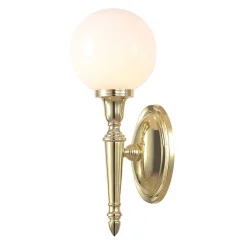 Outlet Elstead Badlampe aus Messing Glas mit LED IP44 Jugendstil
