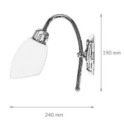 Best Lido Badlampe Chrom Echt-Messing E14 rostfrei ISMENE