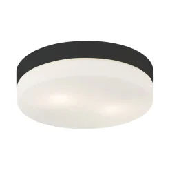 TK Lighting Badlampe Decke IP44 Badezimmer Ø 29 cm rund Weiß Schwarz* Deckenleuchten|Flurlampen