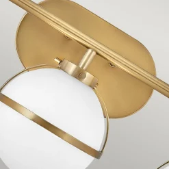 Elstead Badlampe Glas Metall E14 IP44 B: 60,6 cm Messing Antik Weiß* Wandleuchten|Badezimmer Lampe