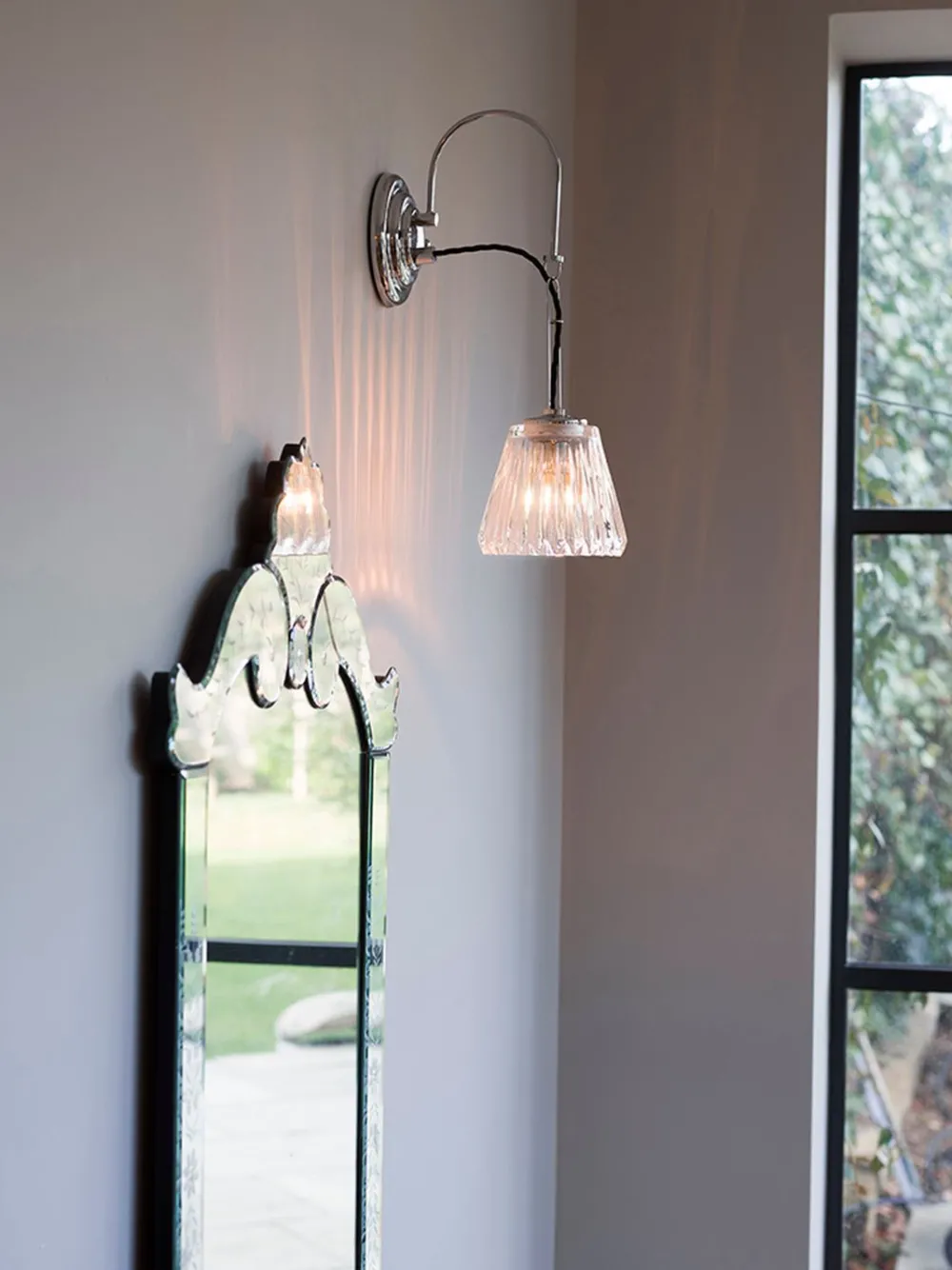 Outlet Elstead Badlampe LED aus Messing in Chrom IP44 spritzwasserdicht