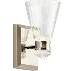 Clearance Elstead Badlampe LED Metall Glas H: 24,7 cm IP44 3000 K warmweiß