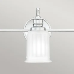 Elstead Badlampe Metall Glas 61 cm breit IP44 G9 3-flammig* Wandleuchten|Badezimmer Lampe