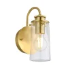 Elstead Badlampe Metall Glas E27 IP44 24,4 cm hoch SAIDA* Wandleuchten|Badezimmer Lampe