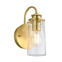 Elstead Badlampe Metall Glas E27 IP44 24,4 cm hoch SAIDA* Wandleuchten|Badezimmer Lampe