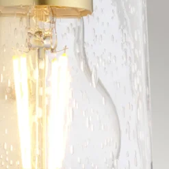 Elstead Badlampe Metall Glas E27 IP44 24,4 cm hoch SAIDA* Wandleuchten|Badezimmer Lampe