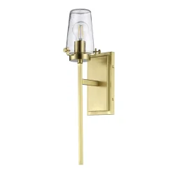 Best Elstead Badlampe Wand in Messing Jugendstil E27 IP44 GAMBAR