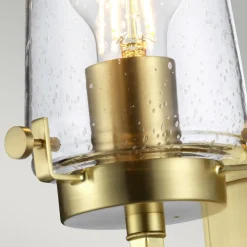 Best Elstead Badlampe Wand in Messing Jugendstil E27 IP44 GAMBAR