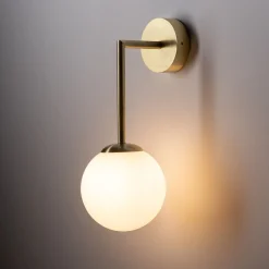 Online Nowodvorski Badlampe Wand IP44 in Messing Weiß G9 Kugelschirm