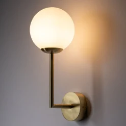 Online Nowodvorski Badlampe Wand IP44 in Messing Weiß G9 Kugelschirm