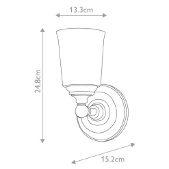 Online Elstead Badlampe Wand LED G9 IP44 warmweiß 3000 K Glas Metall
