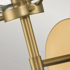 Elstead Badlampe Wand Metall Glas IP44 H: 40,3 cm in Messing Antik* Wandleuchten|Badezimmer Lampe