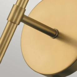 Elstead Badlampe Wand Metall Glas IP44 H: 40,3 cm in Messing Antik* Wandleuchten|Badezimmer Lampe