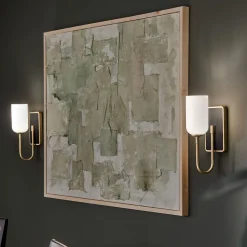 Clearance Elstead Badlampe Wand Metall Glas 33,8 cm hoch IP44 G9 LED 3000 K