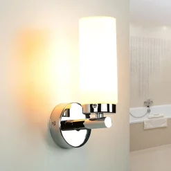 Hot Easylight Badlampe Wand Spiegel Glas Metall in Chrom Weiß elegant
