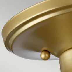 Online Elstead Badleuchte Decke IP44 in Messing Klar klein Metall Glas