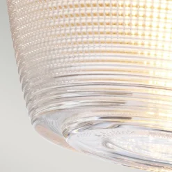 Online Elstead Badleuchte Decke IP44 in Messing Klar klein Metall Glas