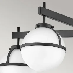 Clearance Elstead Badleuchte Decke Schwarz Weiß IP44 81,3 cm breit Metall Glas