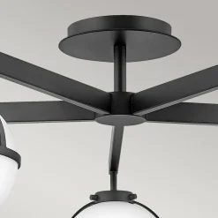 Clearance Elstead Badleuchte Decke Schwarz Weiß IP44 81,3 cm breit Metall Glas