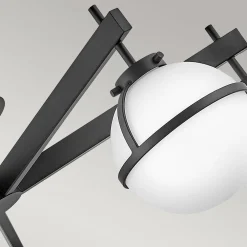 Clearance Elstead Badleuchte Decke Schwarz Weiß IP44 81,3 cm breit Metall Glas