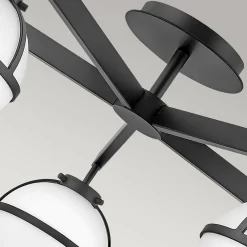 Clearance Elstead Badleuchte Decke Schwarz Weiß IP44 81,3 cm breit Metall Glas