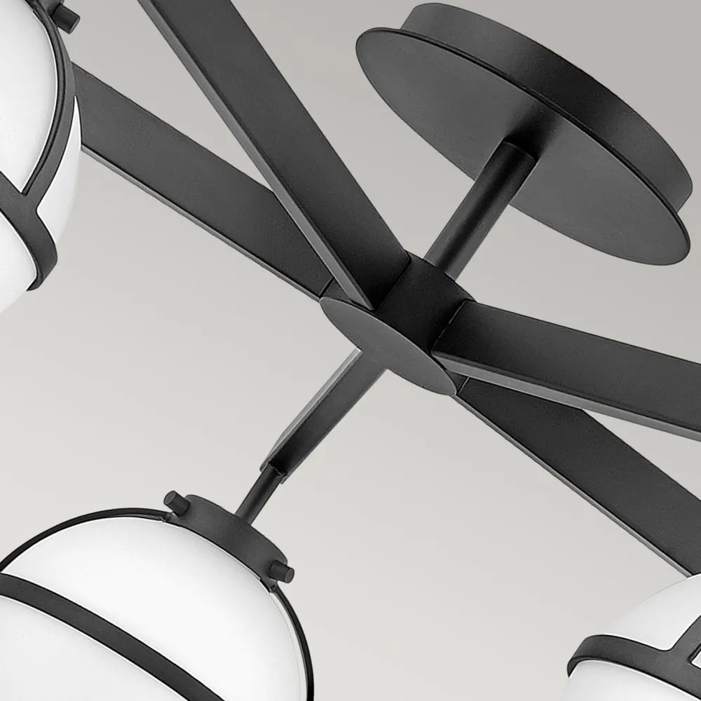 Clearance Elstead Badleuchte Decke Schwarz Weiß IP44 81,3 cm breit Metall Glas