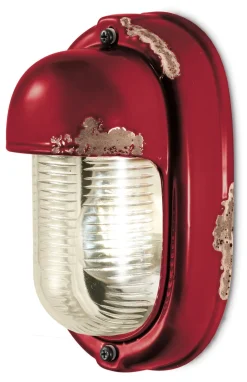 Ferroluce Badleuchte Glas Keramik E27 24 cm hoch Maritim* Wohnzimmerlampen|Glaslampen