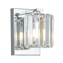 Hot Elstead Badleuchte LED G9 Kristall IP44 in Chrom B: 12 cm klein