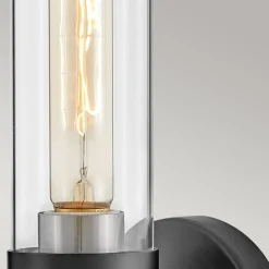 Outlet Elstead Badleuchte Metall Glas E27 IP44 H: 34,6 cm Modern GRETA