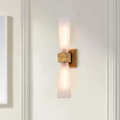 Hot Elstead Badleuchte Metall Glas LED G9 66 cm hoch Up Down IP44