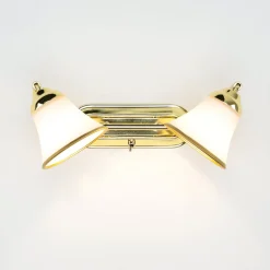 Easylight Badleuchte mit Schalter in Gold Jugendstil GRANDO* Glaslampen|Jugendstil Lampen