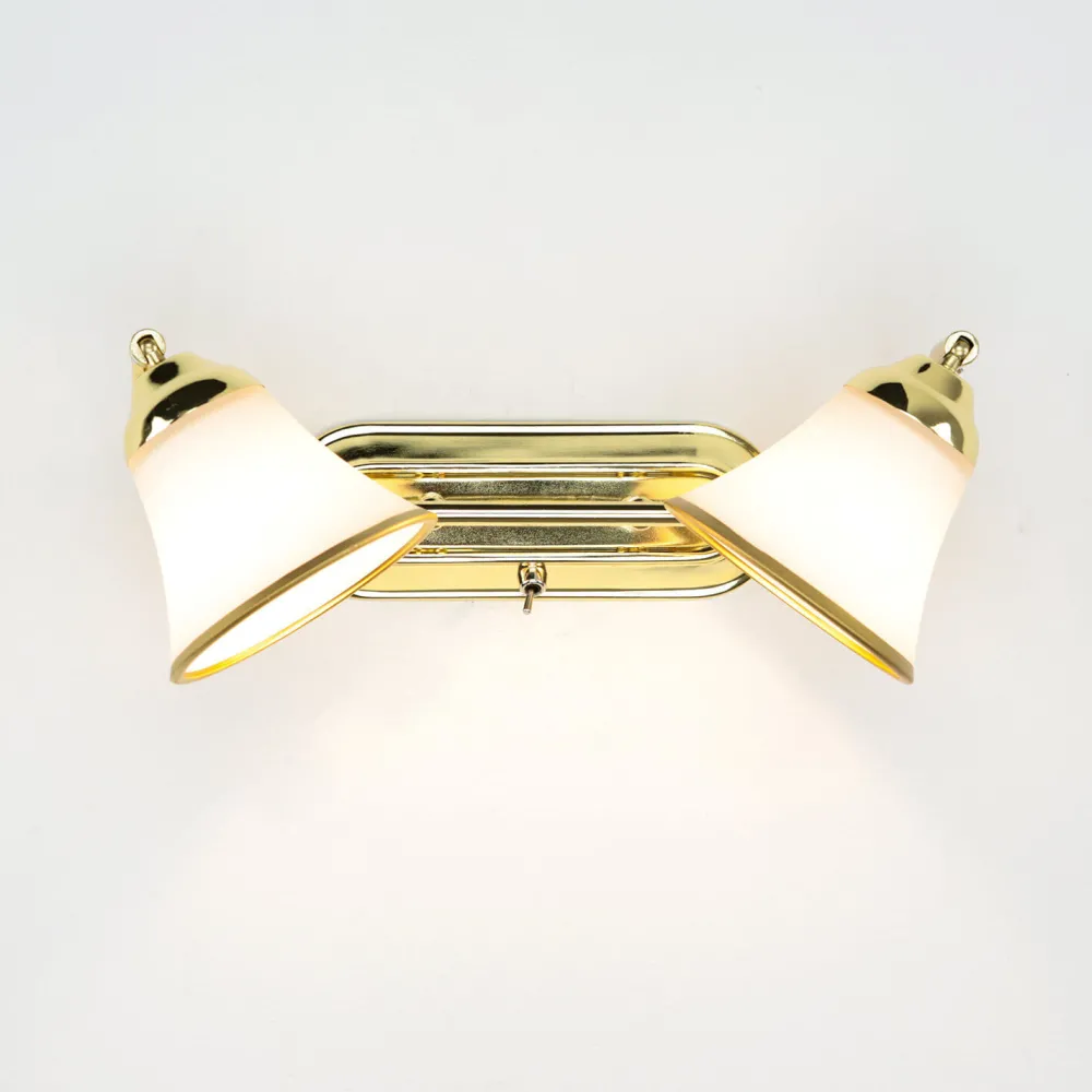 Easylight Badleuchte mit Schalter in Gold Jugendstil GRANDO* Glaslampen|Jugendstil Lampen