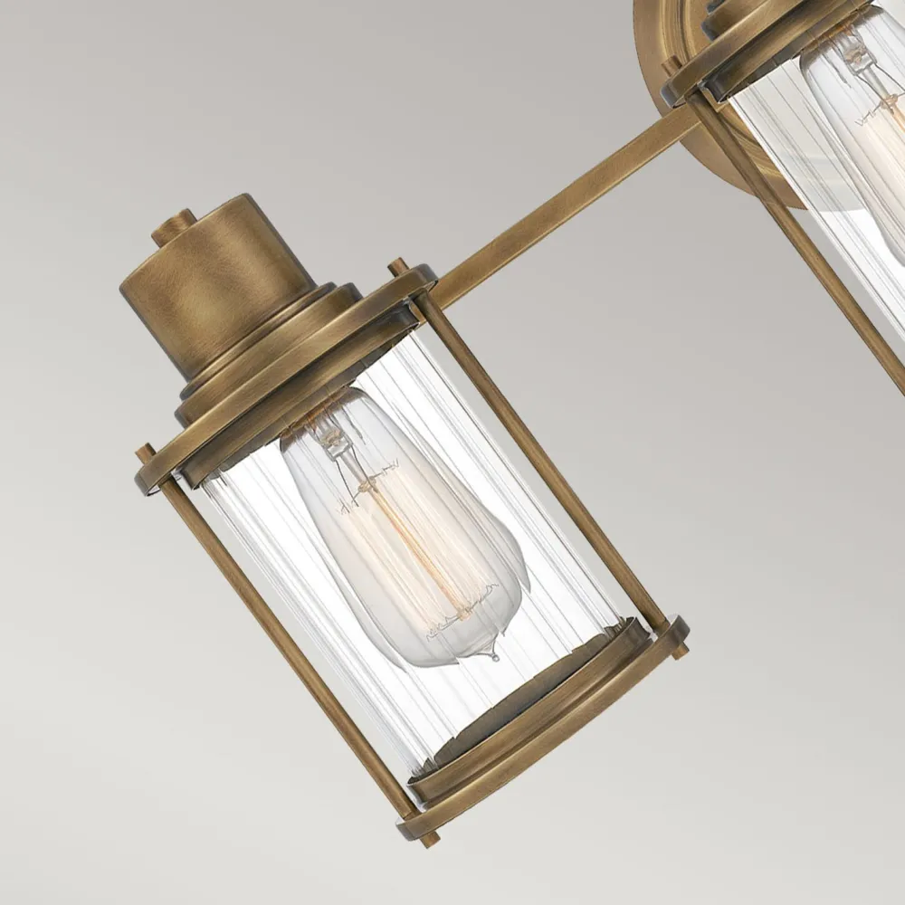 Elstead Badleuchte Wand Metall Glas IP44 B: 56 cm 3-flammig länglich* Flurlampen|Küchenlampen