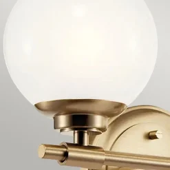 Sale Elstead Badleuchte Wand mit 2x G9 LED 37,3 cm breit IP44 Glas Metall