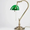Giovanni Battista Banker Tischlampe aus Echt-Messing in Bronze* Schreibtischlampen|Glaslampen