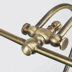 Giovanni Battista Banker Tischlampe aus Echt-Messing in Bronze* Schreibtischlampen|Glaslampen